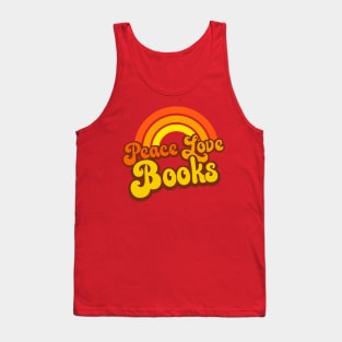 Peace Love Books - Retro Rainbow Tank Top